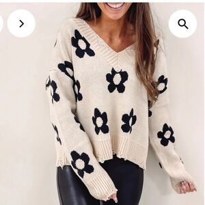 Altar’d State Distressed Daisy Sweater